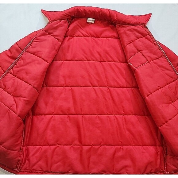 Vintage Red Puffer Jacket Detroit Diesel Allison Cap'n Jac Men's Size Large - Picture 12 of 16